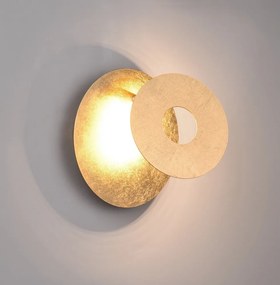 LED nástenné svietidlo v zlatej farbe Leano – Trio