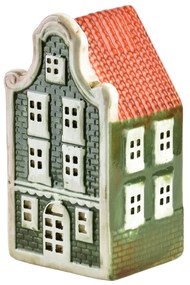 Keramický LED domeček HYTTE 12 cm zelený