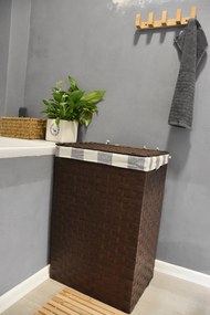 Kôš na bielizeň hnedý Rozmery (cm): 43x34, v. 64