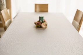 Dekorstudio Teflónovy obrus na stôl Waves - biely Rozmer obrusu (šírka x dĺžka): 140x180cm