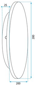 Toolight Toolight, LED nástenné svietidlo 20cm 12W APP1405-W WOOD, prírodná hnedá, OSW-03086