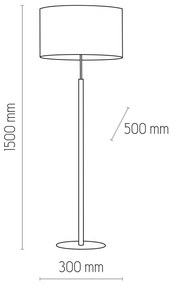 TK-LIGHTING Stojacia moderná lampa DEVA, 1xE27, 60W, guľatá, béžová