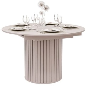 ROZKLADACÍ OKRÚHLY JEDÁLENSKÝ STÔL LANDRY KAŠMÍR 120 - 160 cm