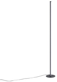 Dizajnová stojaca lampa čierna vrátane LED s dotykovým stmievačom - Clutch