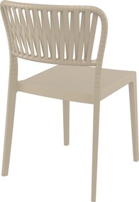 PORTOFINO záhradná stolička s podrúčkami taupe