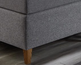 Posteľ boxspring Ardi 180x200 cm, šedá tkanina