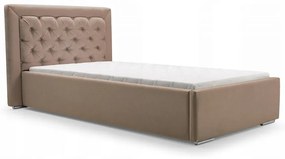 Čalúnená jednolôžková posteľ DANIELLE | 90 x 200 cm Farba: Hnedá Velva 03
