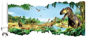 Veselá Stena Samolepka na stenu na stenu Dinosaure a Tyranosaure