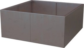 Vyvýšený cortenový záhradný záhon BestBerg BBGR-430CT / 430 l / 100 x 100 x 43 cm / corten