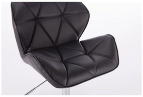LuxuryForm DESIGN Stolička MILANO na čiernej podstave s kolieskami - čierna
