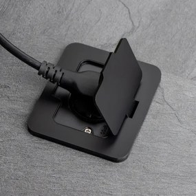 Solight 5B322B - Vonkajšia vstavaná podlahová zásuvka IP55 čierna obdĺžnikový