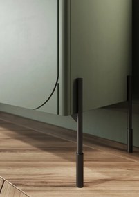 Vysoká komoda Sonatia 120 cm s dvoma dverami a dvoma skrytými zásuvkami - olivová