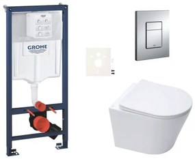 Závesný wc set do ľahkých stien / predstenová montáž SAT Infinitio SIKOGRSIN10E