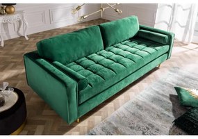 Sedacia súprava 39845 220cm Cozy - Zamat Smaragdovozelená - Komfort-nábytok