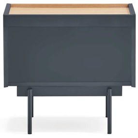 Nočný stolík v dekore duba v antracitovo-prírodnej farbe Otto – Teulat