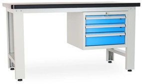Dielenský stôl Solid MDF-03, 150 cm, závesný box, čierna