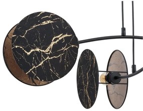 Luster na lanku MOTIF 4xE27/15W/230V čierna/zlatá