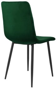 Jedálenská stolička DEXTER zamatová, tmavozelená