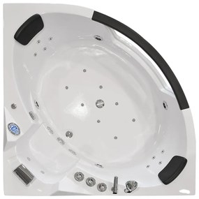 M-SPA - Kúpeľňová vaňa s hydromasážou biela TURBO PLUS 2-miestna 152 x 152 x 67 cm (MSPA10632 TURBO+)
