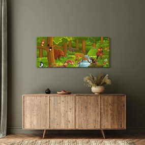 Detský obraz so zvieratkami (120x50 cm)