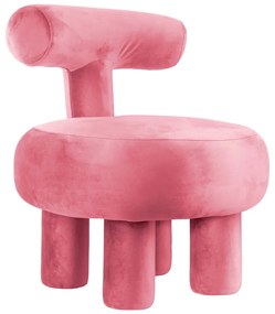 Ružové zamatové kreslo Abrazo – Leitmotiv