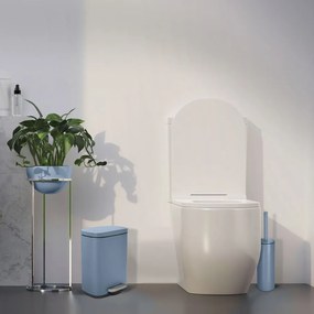 Svetlomodrý nášľapný oceľový odpadkový kôš 5 l Akira – Spirella