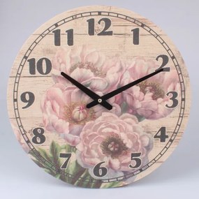 Nástenné hodiny na plátne Roses, 39cm