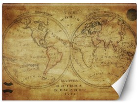 Fototapeta, Stará vintage mapa světa - 250x175 cm