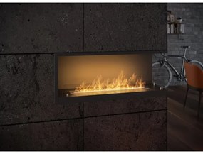 InFire - Rohový BIO krb 110x45 cm 3kW čierna