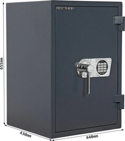 Ohňovzdorný nábytkový trezor ATLAS 65 EL, 655 x 440 x 430 mm, elektronický