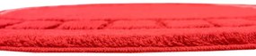 Kúpeľňový koberček Ocean Red červený ovál