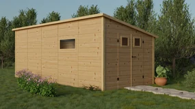 Drevený domček KROKUS (2,7 × 6,45 m)