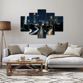 Obraz nočnej metropoly (150x105 cm)