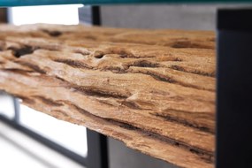 Konzola BARRACUDA 150 cm z recyklovaného teakového dreva s doskou z tvrdeného skla