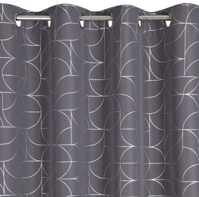 ZÁVES NA KRÚŽKOCH EVI 140X250 CM STRIEBORNÁ