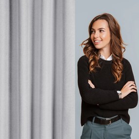 ZATEMŇOVACÍ ZÁVES (100%) NA PÁSKE SUZAN 135X270 CM SIVÁ