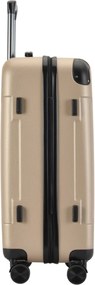 Kabínový kufor na 4 kolieskach 55x39x20cm farba šampanská