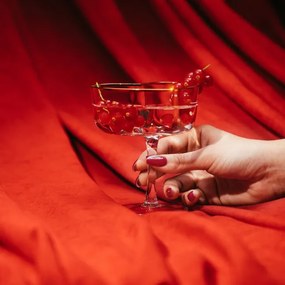 Pohár AMAR so zlatým okrajom 726637 180ml