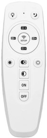 Toolight Toolight, LED závesné svietidlo s krištáľmi APP1041-CP + diaľkové ovládanie, chrómová, OSW-09472