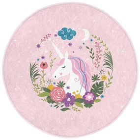 Ružový detský koberec ø 100 cm Comfort – Mila Home