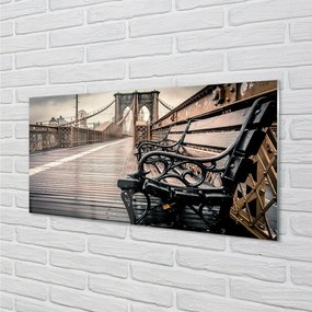 Sklenený obraz most bench 140x70 cm