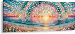 Obraz – Mozaika zapadajúceho slnka (120x50 cm)