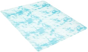 Plyšový koberec SILK Ombre - MODRÝ