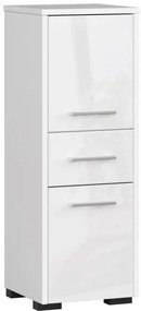 Kúpeľňová skrinka FIN 30 2D 1SZ 85 cm biela, lesk