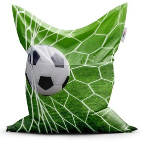 Sedací vak Classic futbalová lopta v bráne, zelená