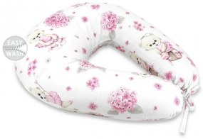 Dojčiace bavlněný vankúš s volánikom - relaxačná poduška, Míša Baletka - ružový