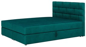 Manželská posteľ Boxspring 140x200 cm Waller (s roštom a matracom) (zelená). Vlastná spoľahlivá doprava až k Vám domov. 1007720