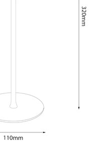 EUlight Stolná lampa Toscana, 1x biele PVC tienidlo, w