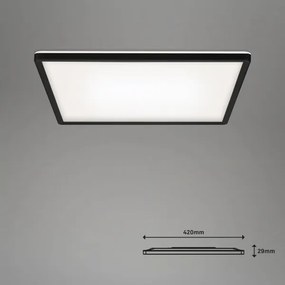 Briloner 7060-015 - SLIM LED stmievateľný panel 22W/230V 42x42 cm čierny Wi-Fi Tuya + diaľkové ovládanie