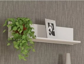 Nástenná polica Carlos, biela, 75 cm%